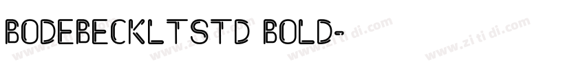 bodebeckltstd bold字体转换